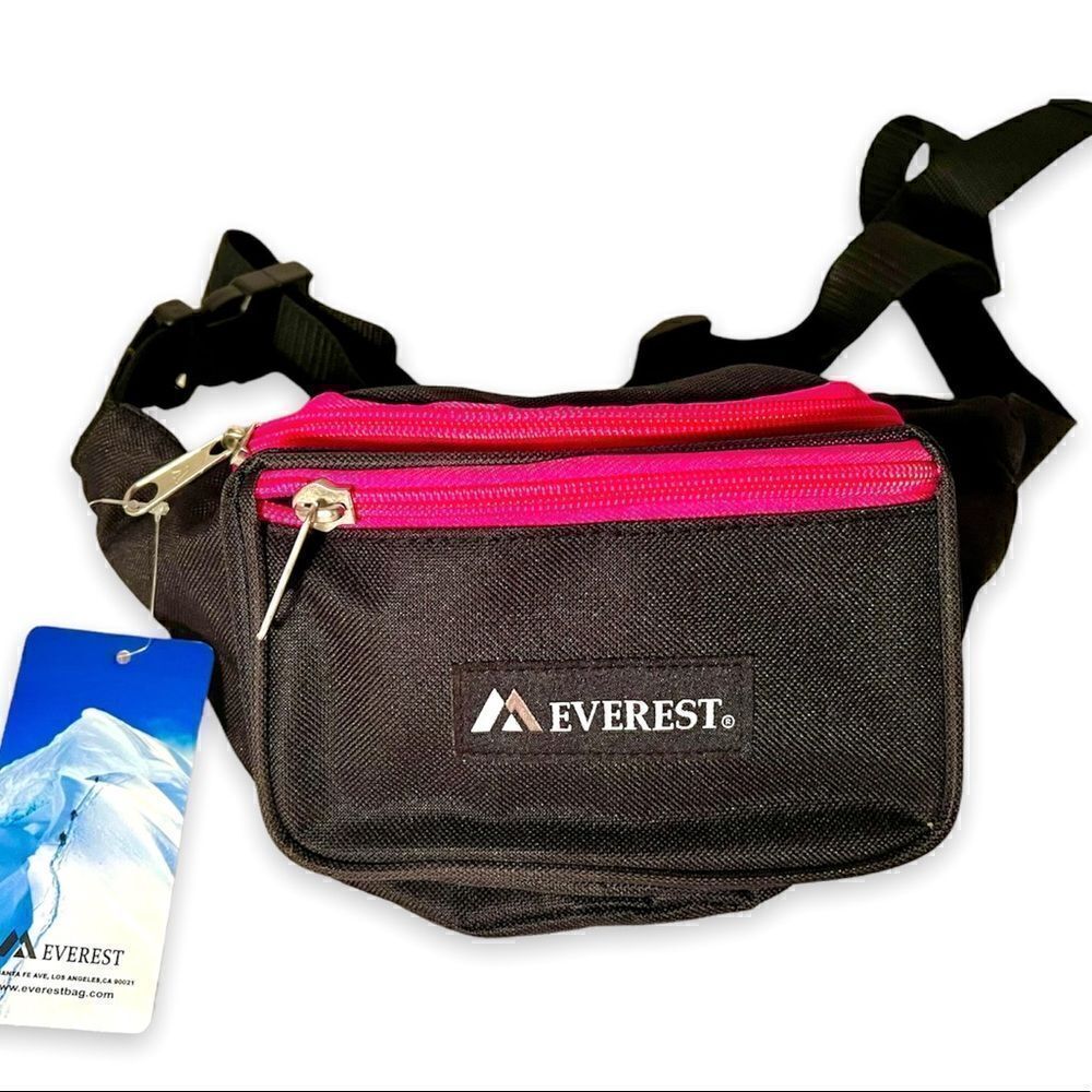 Everest Signature Waist Pack - Standard - Black/Heather Pink NWT
